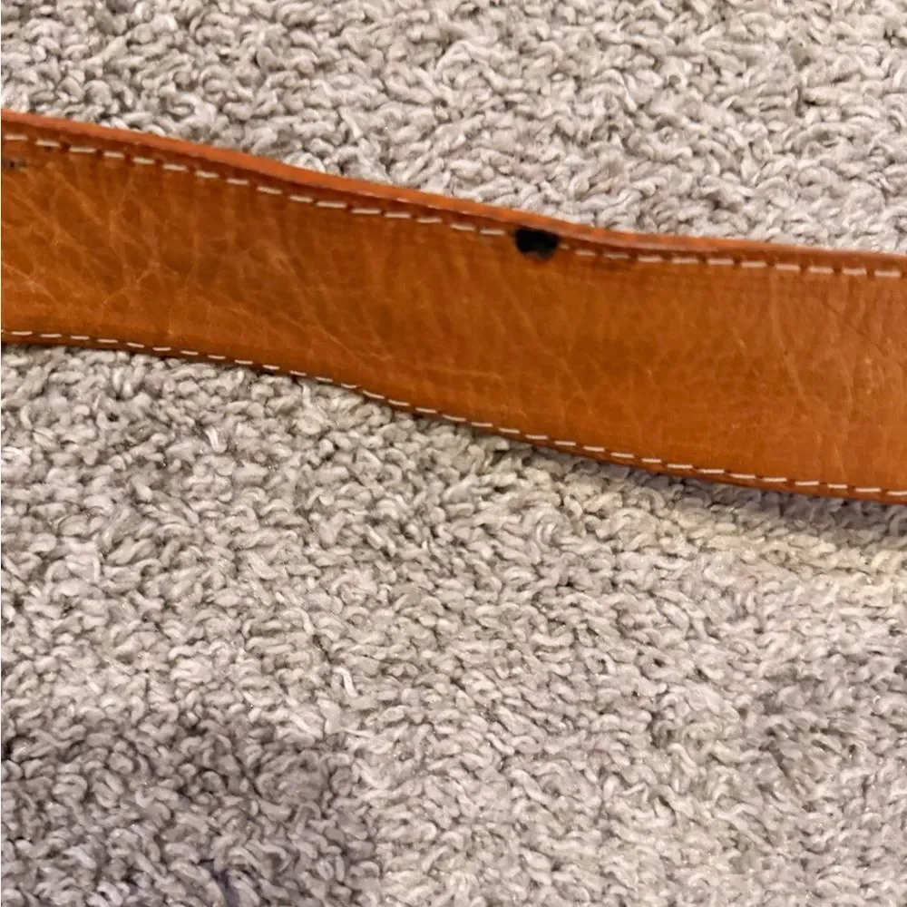 Brown Leather Horse Motif Belt